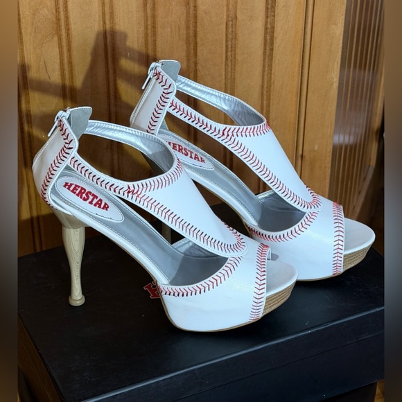 Herstar Shoes - Women's Herstar Baseball Stiletto Heels Size 10